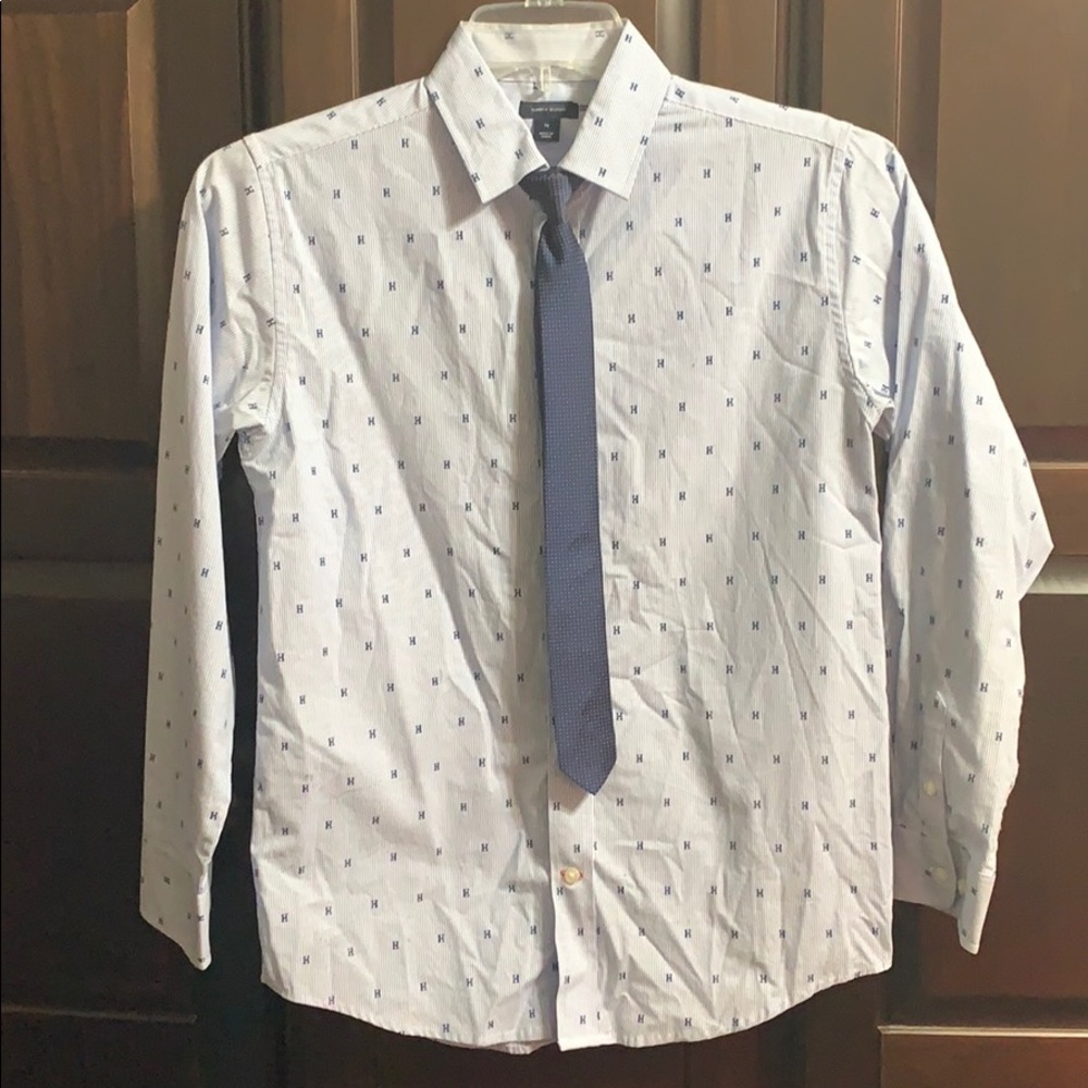 Boys Tommy Hilfiger Button Down Striped Shirt